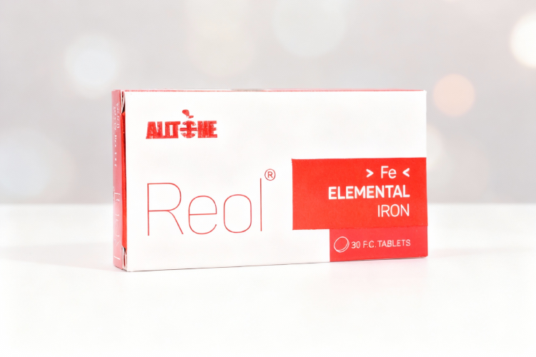 تصویر بسته‌ بندی قرص رئول آهن المنتال برای درمان کم‌ خونی